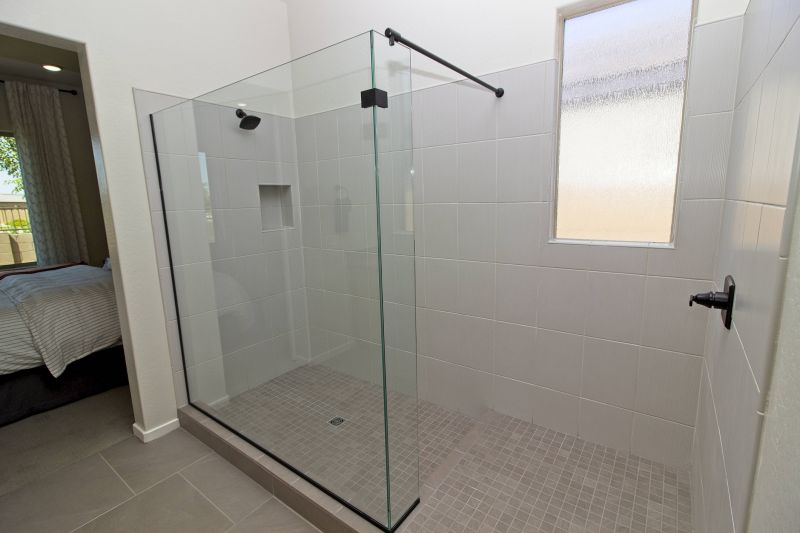 Minimalist Shower with Black Frame